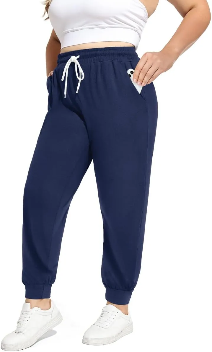 RITERA Plus Size Sweatpants for Women Soft Lounge Pants Casual Loose Comfy Pajama Drawstring Pant with Pockets XL-5XL