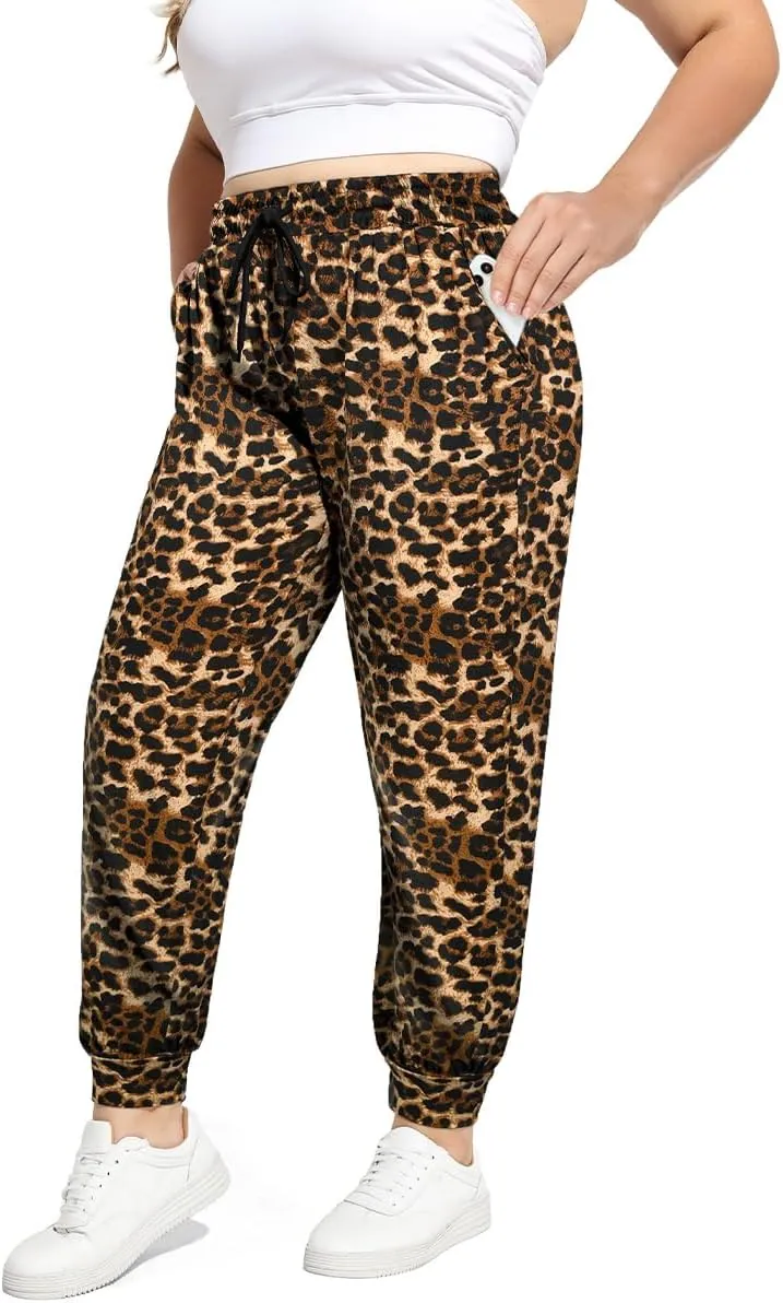 RITERA Plus Size Sweatpants for Women Soft Lounge Pants Casual Loose Comfy Pajama Drawstring Pant with Pockets XL-5XL