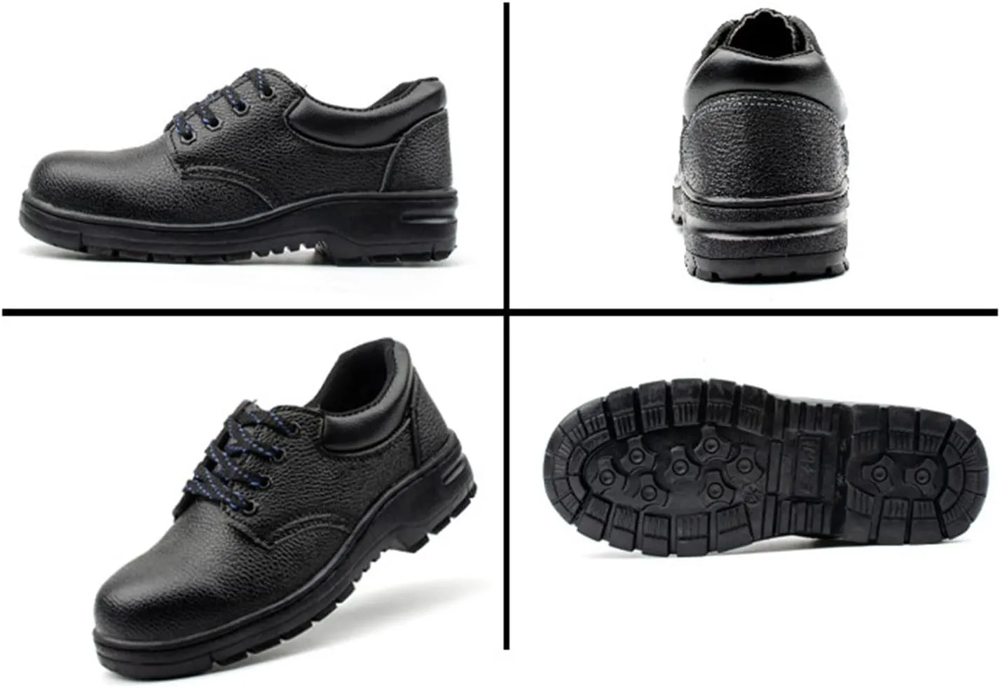 Safety Shoes Men Women Safety Trainers Lightweight Steel Toe Cap Trainers Boots (Color : Black 1, Size : 6.5 US)