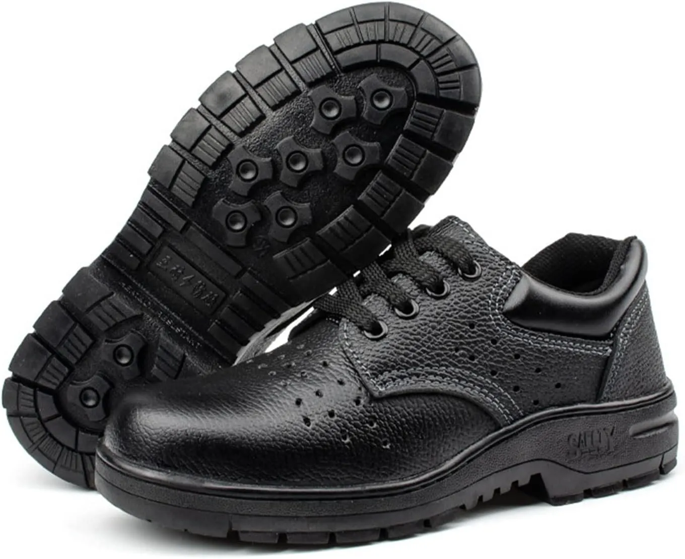 Safety Shoes Men Women Safety Trainers Lightweight Steel Toe Cap Trainers Boots (Color : Black 1, Size : 6.5 US)