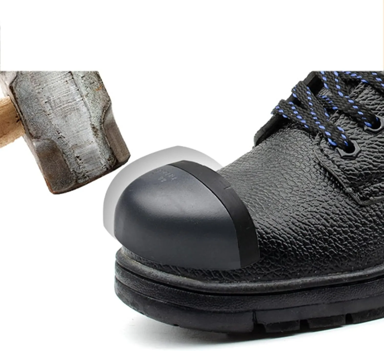 Safety Shoes Men Women Safety Trainers Lightweight Steel Toe Cap Trainers Boots (Color : Black 1, Size : 6.5 US)