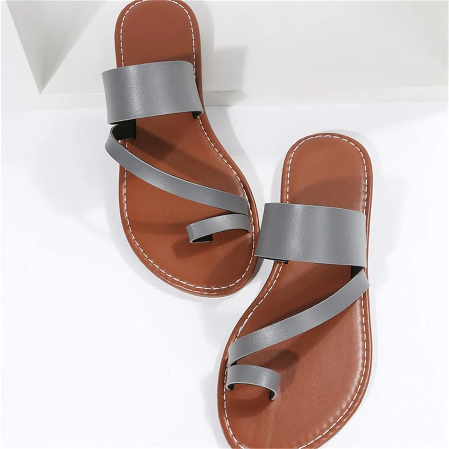 Sandals Women Flat Sandals Women's Flip Flop Sandal Leather Sandals for Women Flat Beach Sandals