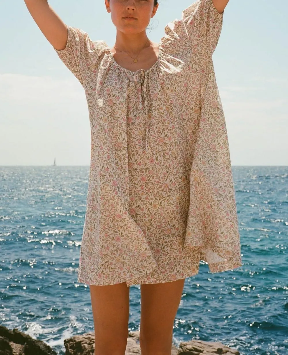 Seyurigaoka Women Short Puff Sleeve Mini Dress Y2k Gingham Babydoll Short Dress Loose Flowy Swing Shift Mini Dress