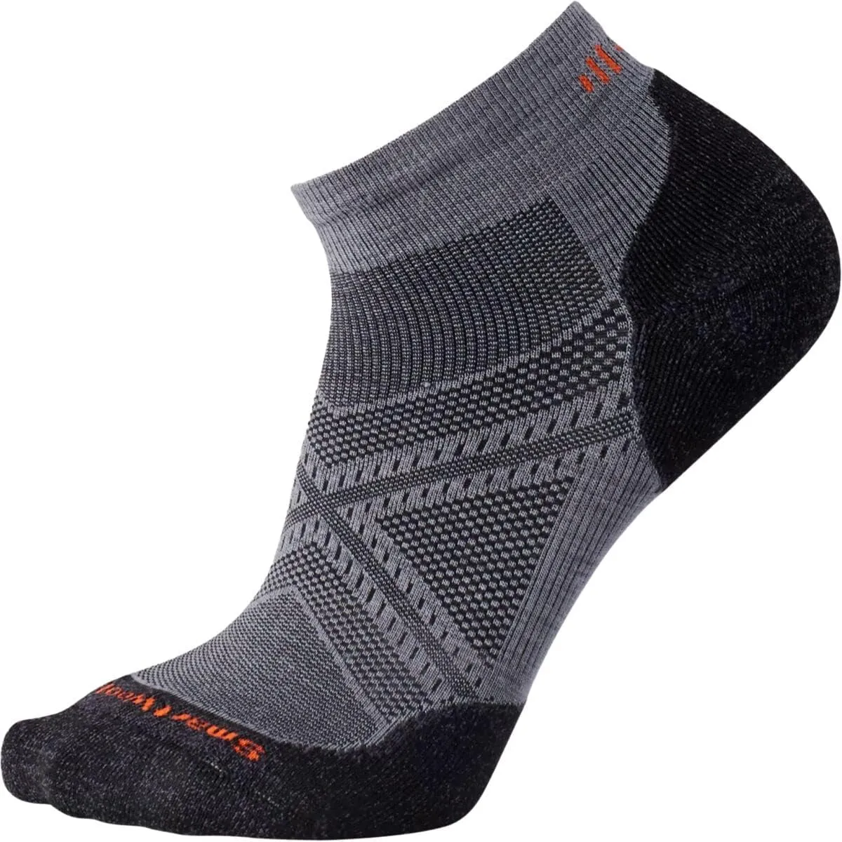 SmartWool Run Targeted Cushion Pattern Ankle Socks, Graphite, X-Large