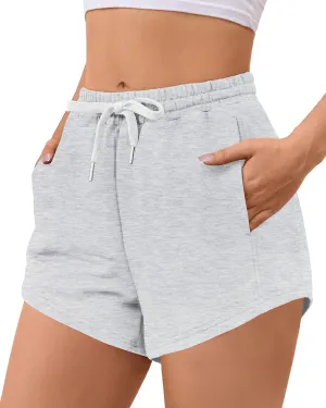 Sweat Shorts Women Comfy Trendy Casual Summer Drawstring Cotton Lounge Shorts Womens Athletic Outfits Clothes