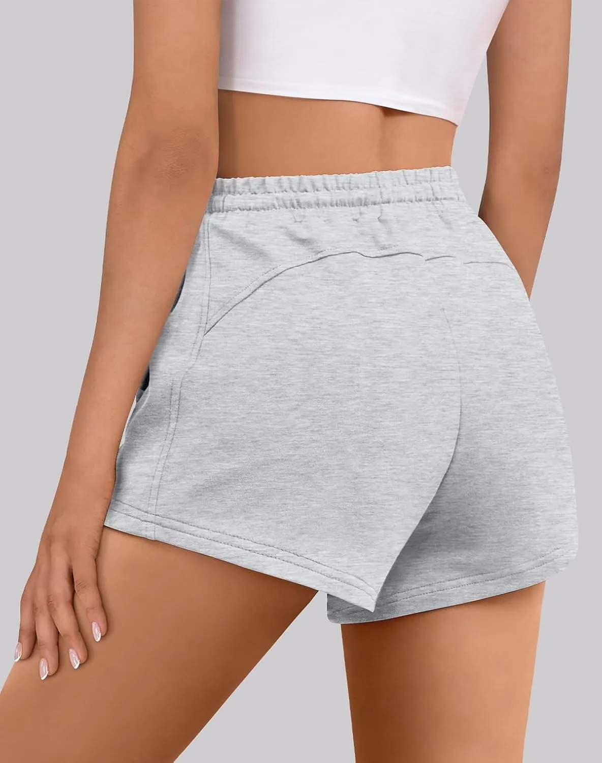Sweat Shorts Women Comfy Trendy Casual Summer Drawstring Cotton Lounge Shorts Womens Athletic Outfits Clothes