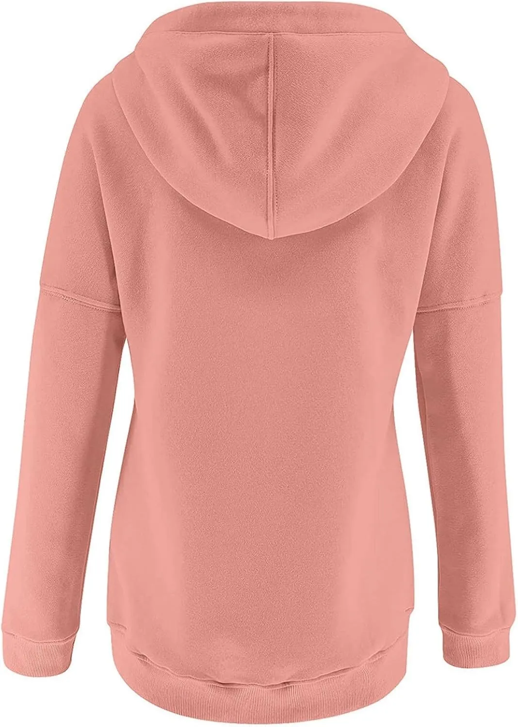 Sweatshirt for Women Fall Womens 2024 Hoodies Button Collar Drawstring Hooded Pullover Sweatshirt Casual Long Sleeve Tops