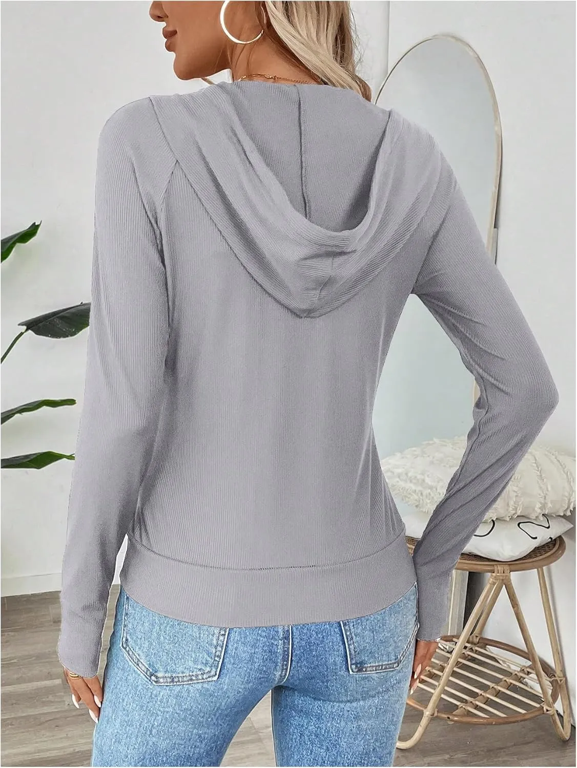 SweatyRocks Women's Zip Up Hoodie Long Sleeve Yoga Workout Jacket Sweatshirt with Pocket
