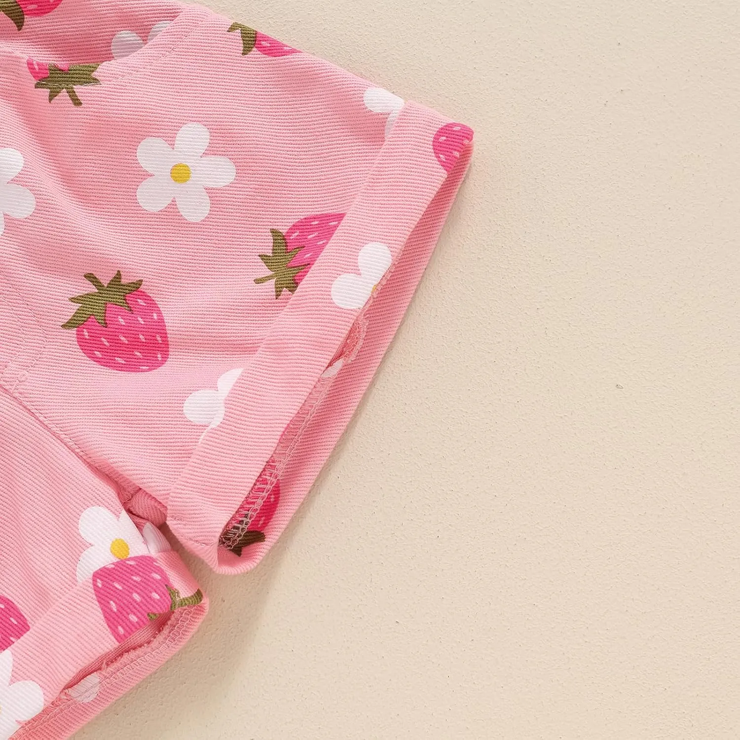 Toddler Baby Girls Floral Shorts Summer Elastic Waist Flower Print Short Jeans Pull On Denim Shorts with Pockets