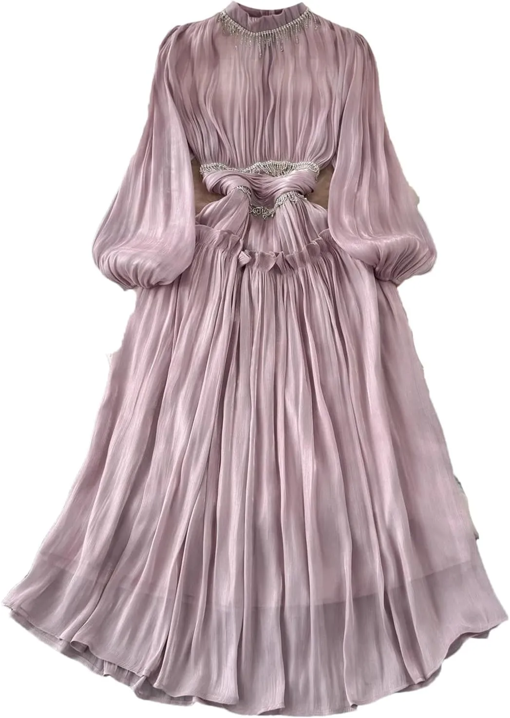 Women Dress Bodycon Tassel Elegant Evening Party Dresses Long Sleeve O-Neck Dresses