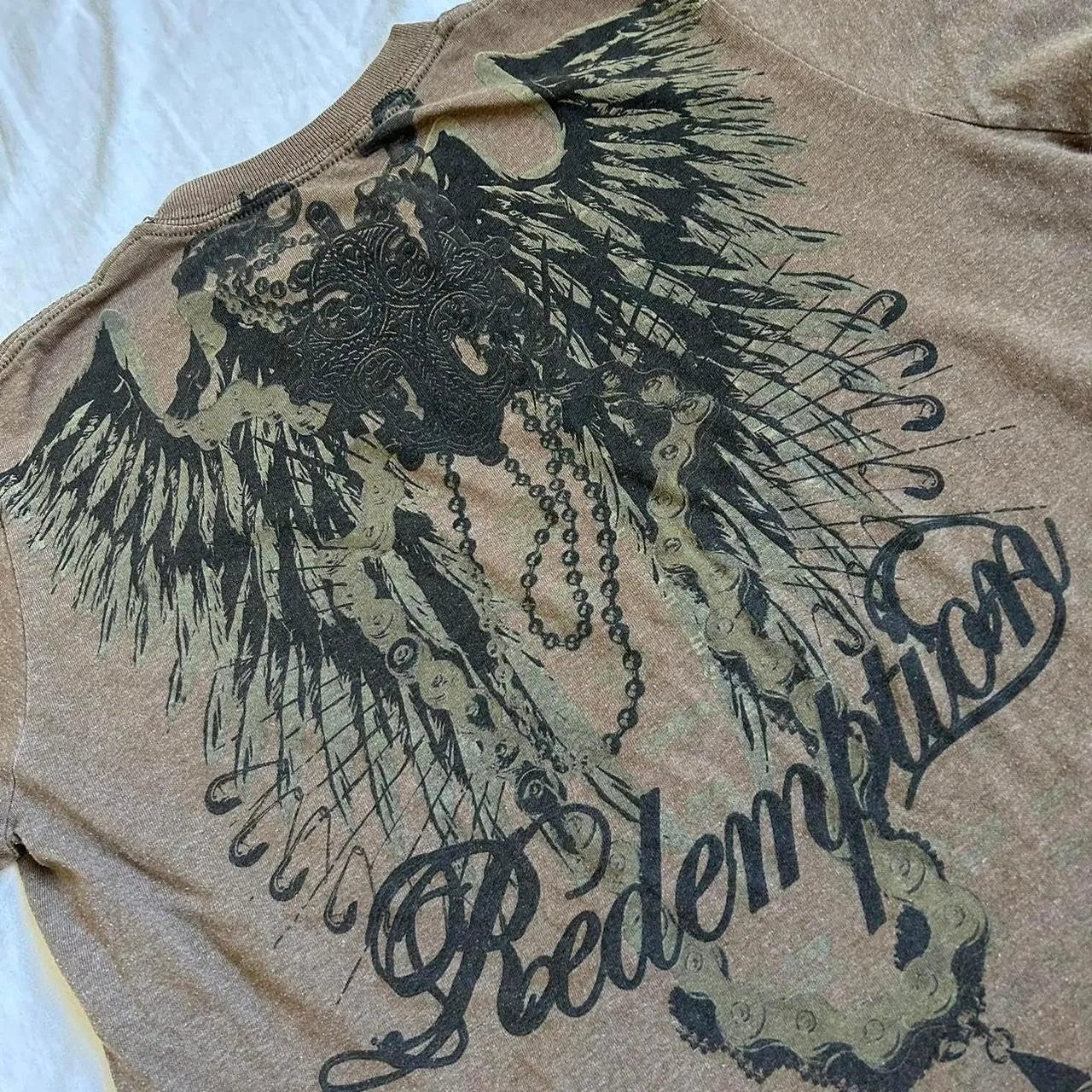 Women Graphic Grunge Shirts Loose Fit Gothic Punk Tees Y2k Emo Clothes Teen Girls Baggy T Shirts 2000s Vintage Tops