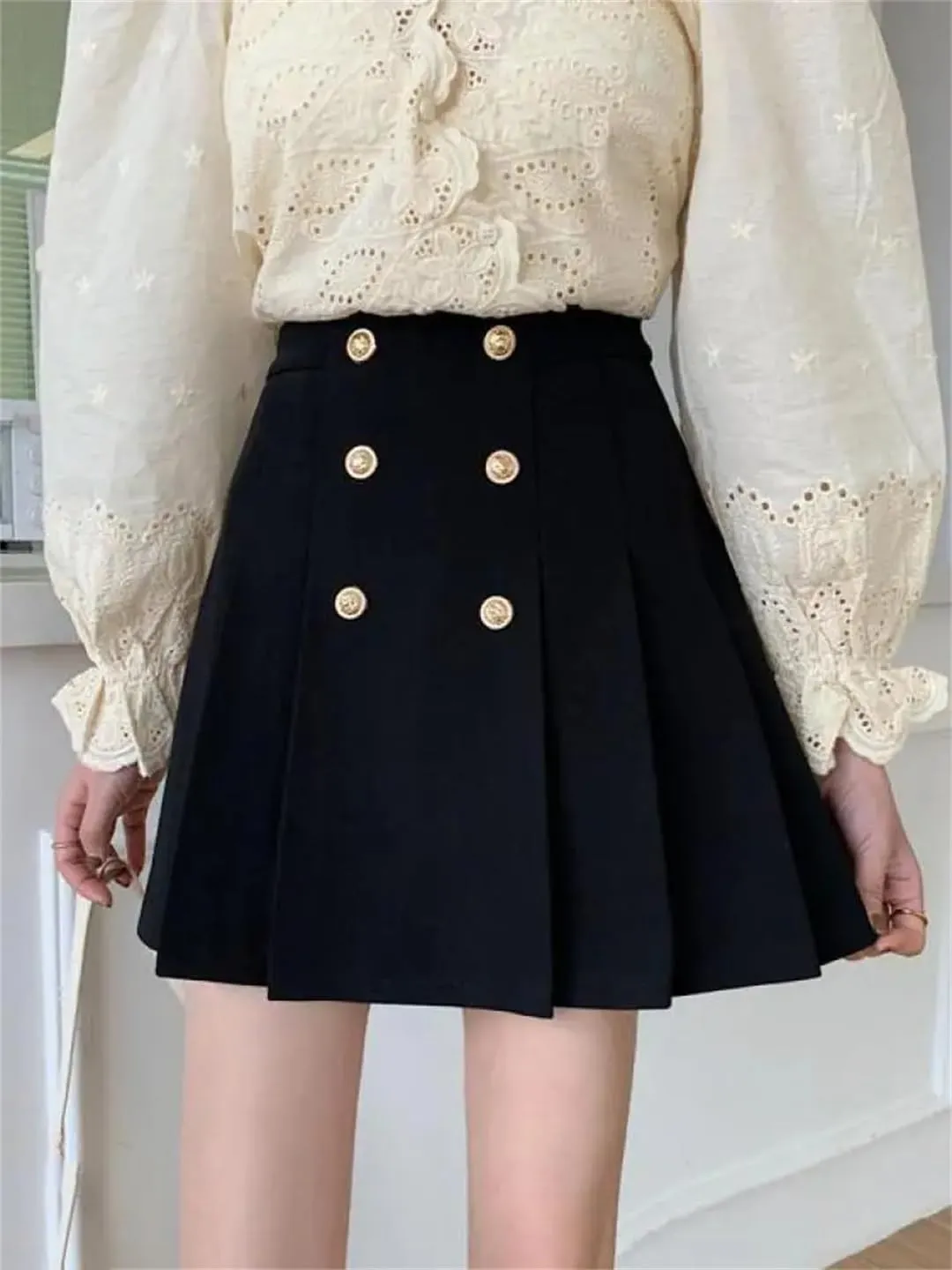 Women High Waist Sexy Pleated Mini Skirts Dance Casual Elegant Party Short Skirt