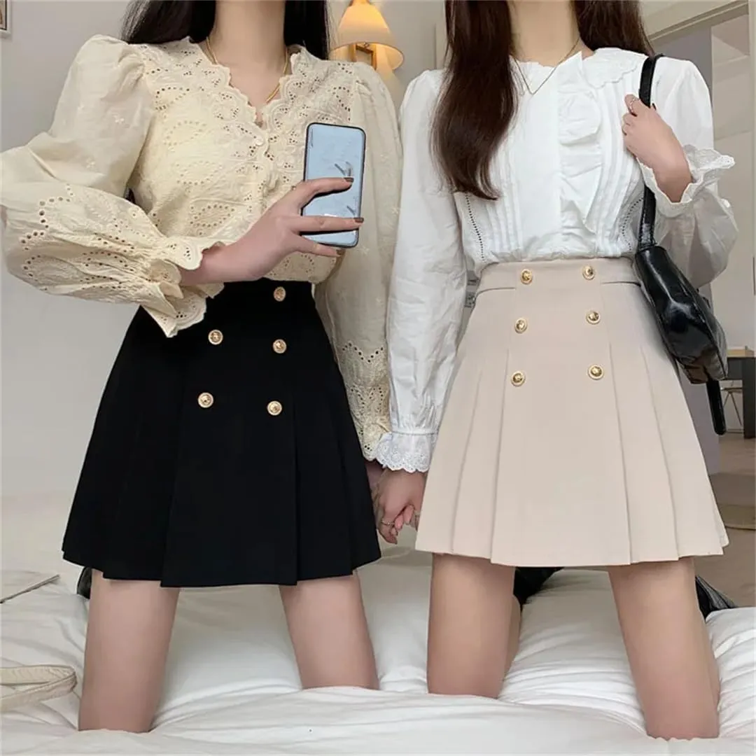 Women High Waist Sexy Pleated Mini Skirts Dance Casual Elegant Party Short Skirt