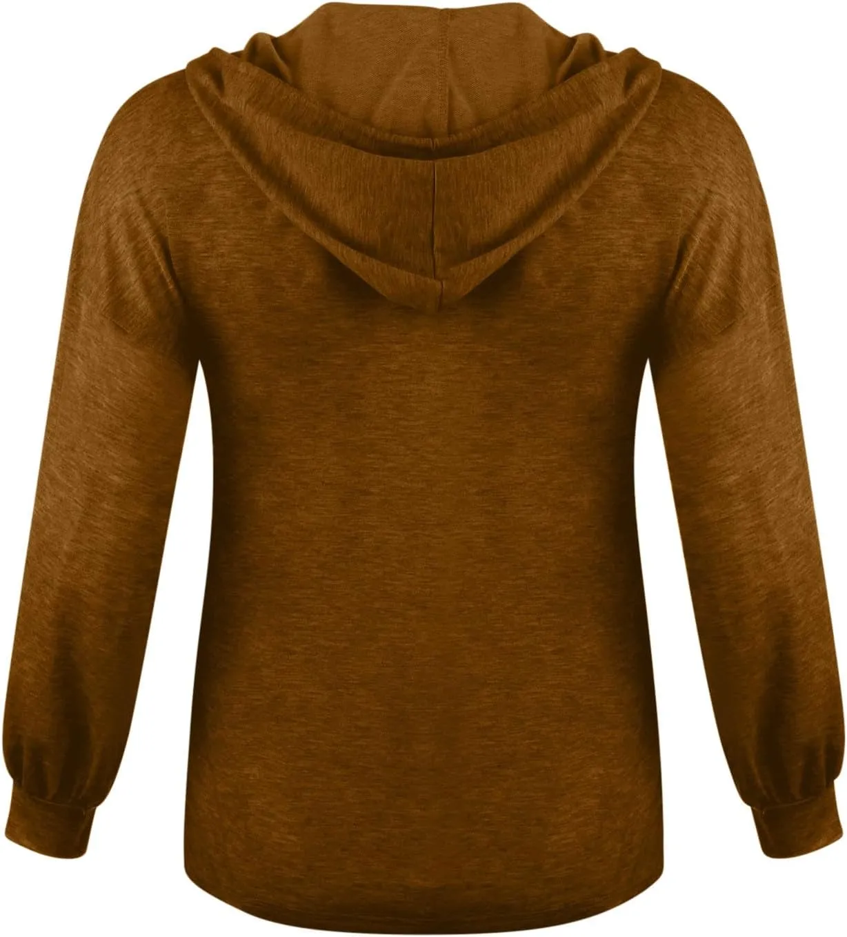 Women Hoodies Drawstring Long Sleeve Pullover Drop Shoulder V Neck Sweatshirt Casual Versatile Trendy Hooded Shirt