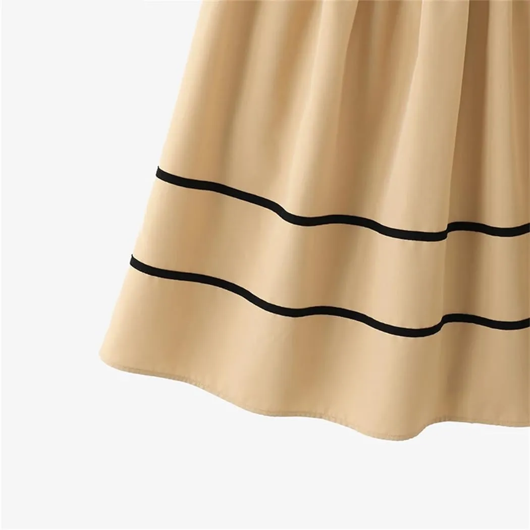 Women Long Skirt Fashion Summer Holiday Multilayer Pleating Korean Casual Elastic Waist Skirts