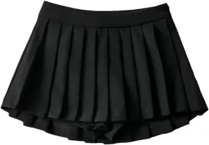 Women Summer Sexy High Waist Vintage Pleated Mini Skirts Tennis Student Dance Skirt