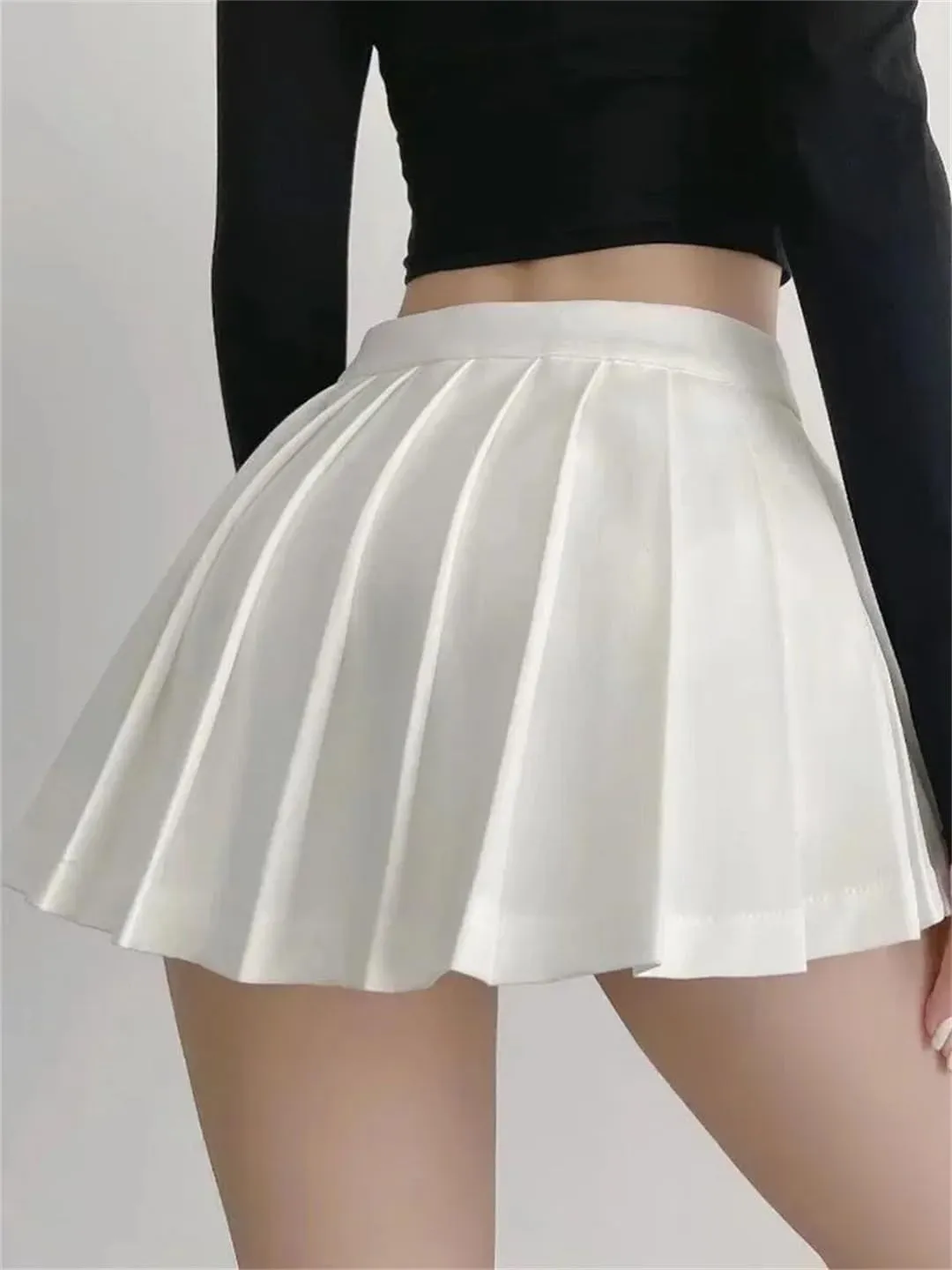 Women Summer Sexy High Waist Vintage Pleated Mini Skirts Tennis Student Dance Skirt