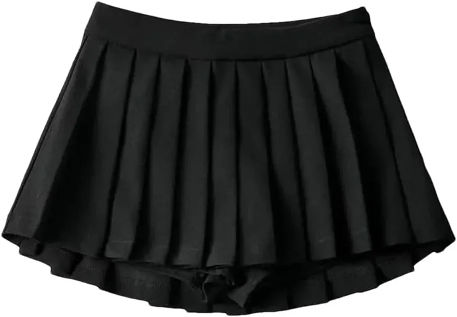 Women Summer Sexy High Waist Vintage Pleated Mini Skirts Tennis Student Dance Skirt