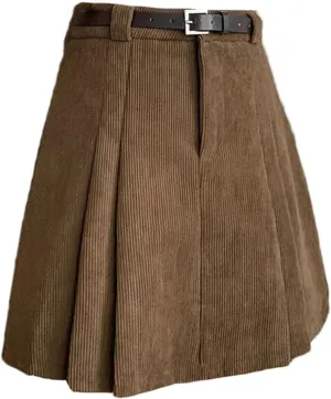 Women's A-Line High Waist Mini Pleated Skirt  Fashion Corduroy Casual Short Tennis Skirt Lightweight Golf Skirt