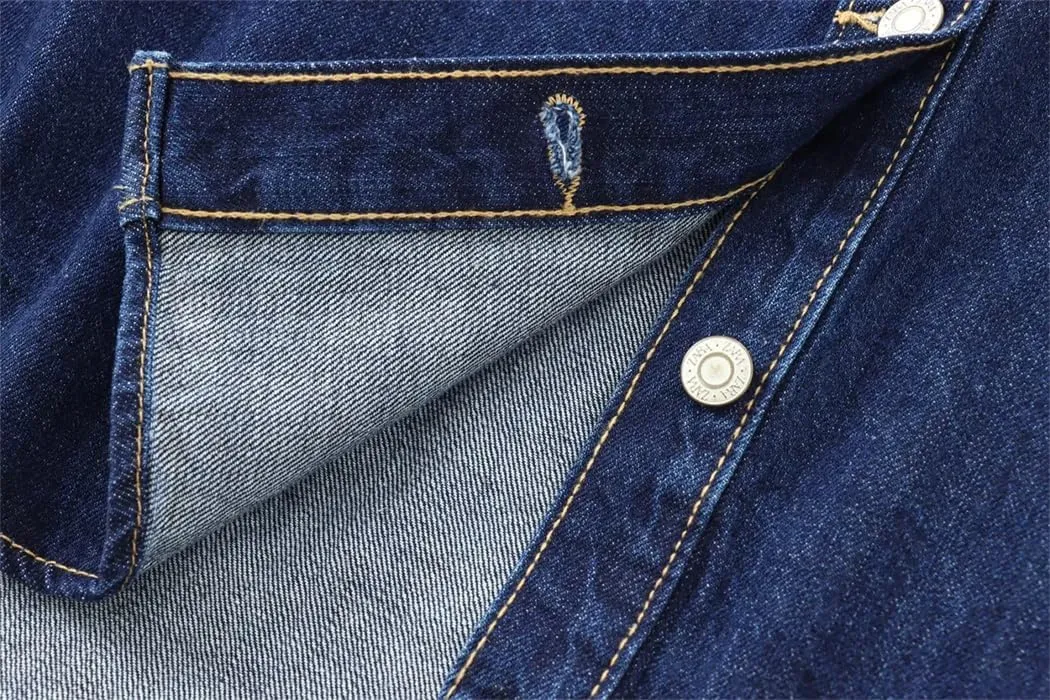 Women's Autumn Casual Loose Basic Denim Long Sleeved Single Breasted Office Lady Shirt Jacket