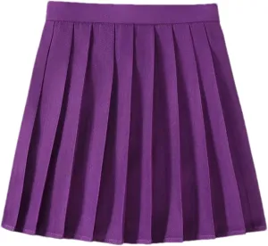 Women's High Waist A-Line Mini Pleated Skirt for School Girl Uniform - Summer Ladies' Clothes