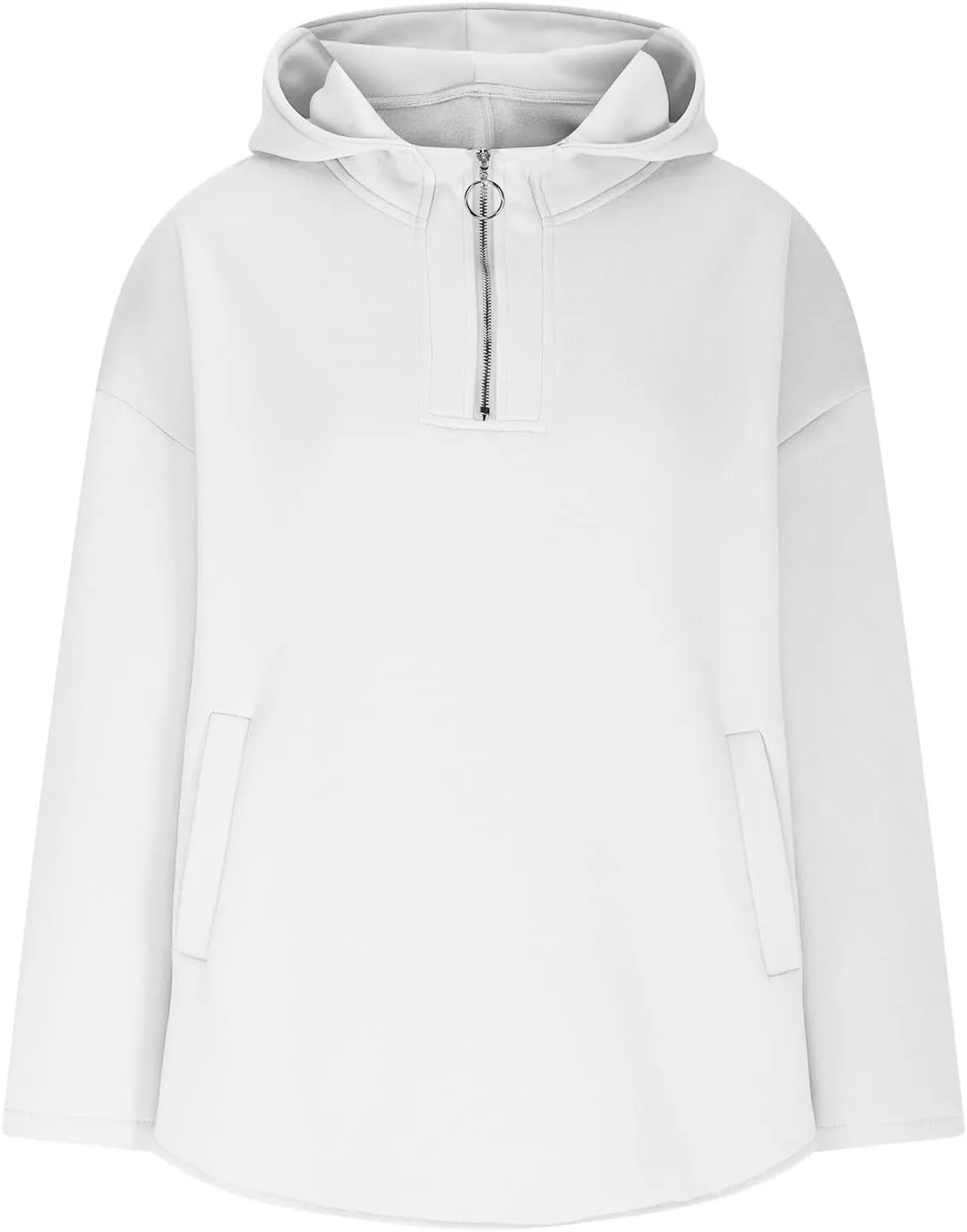 Womens Oversized Hoodies Trendy 2024 Half Zip Up Fleece Hooded Pullover Sweatshirt Fall Outfits 2024 Winter Clothes