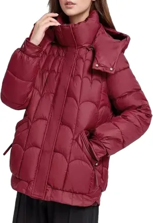 Women's Solid Color Parkas Hooded Stand Collar Warm Down Cotton Jacket Female Winter Short Puffer Zipper Coats