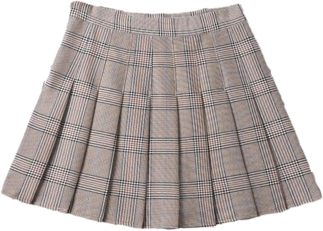 Women's Summer Pleated A-Line Short Mini Skirt  Elegant Plaid Tennis Skirts for Girls Skater Skirt