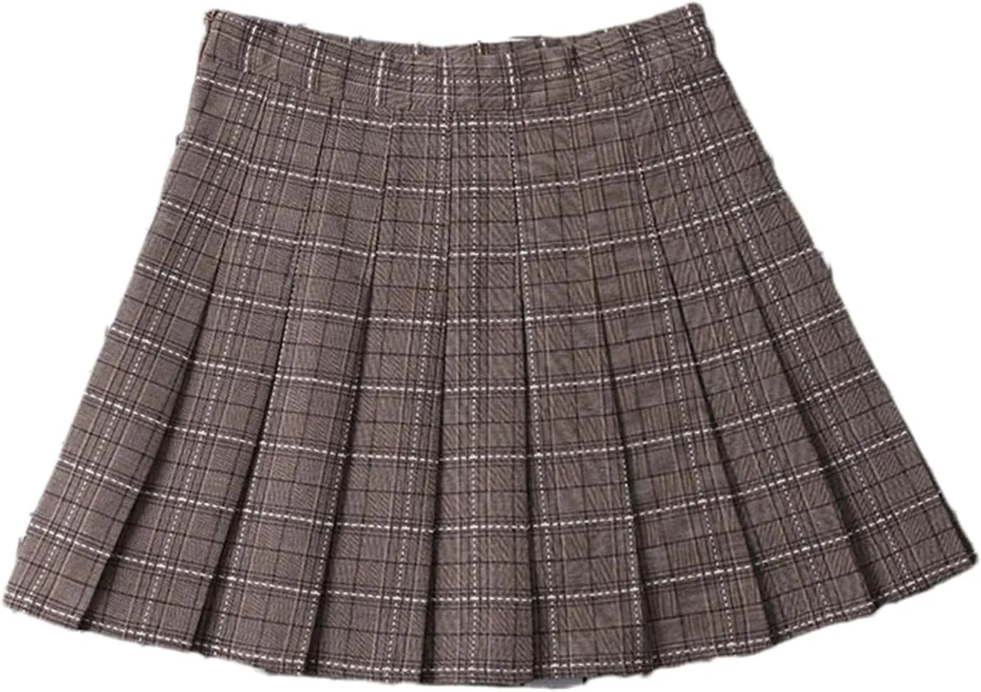Women's Summer Pleated A-Line Short Mini Skirt  Elegant Plaid Tennis Skirts for Girls Skater Skirt