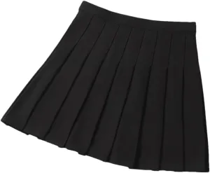 Women's Summer Pleated Skirt Elastic High Waist Mini Workout Skirt