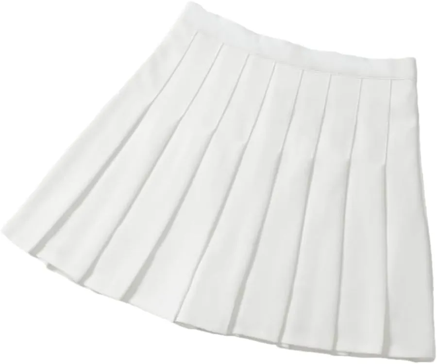 Women's Summer Pleated Skirt Elastic High Waist Mini Workout Skirt