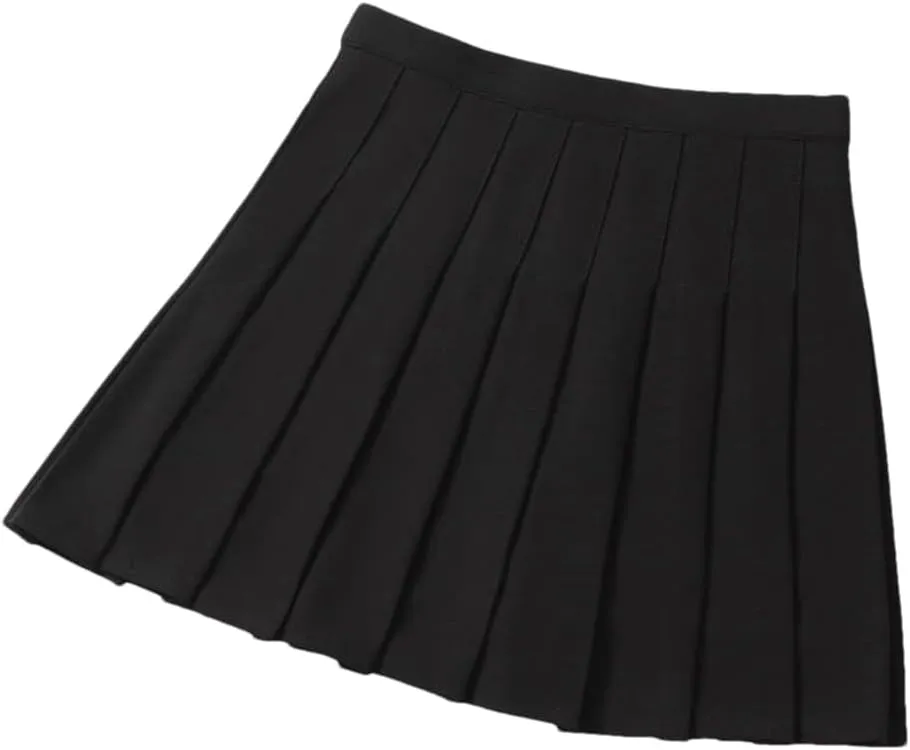 Women's Summer Pleated Skirt Elastic High Waist Mini Workout Skirt