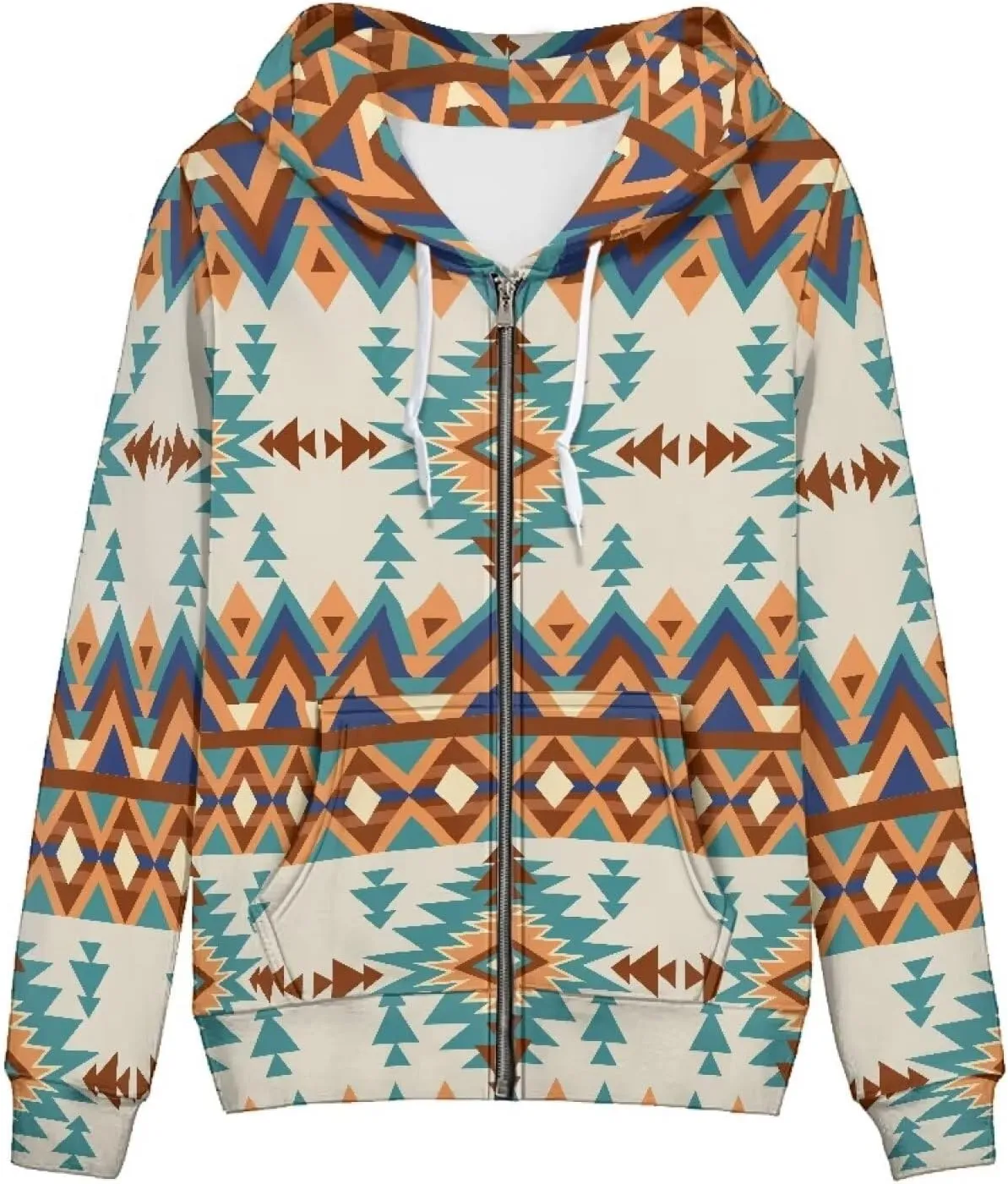 Women's Zip Up Hoodies Casual Long Sleeve Sweatshirts Jacket Hooded Coat with Pockets for Fall Spring