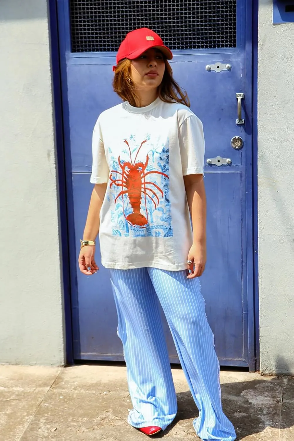 Y2k Cute Oversized Graphic Shirts Teen Girls Women Preppy Short Sleeve Floral Baggy Tees Costal Aesthetic Tops