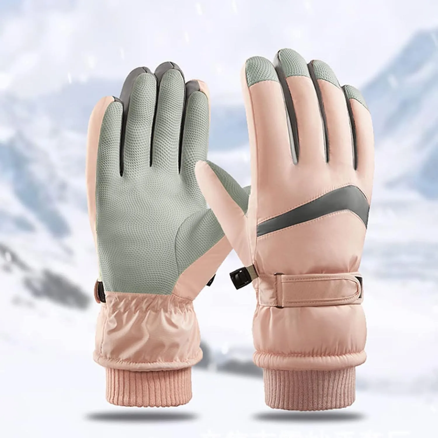 YOLAI Women Winter Ski Gloves Full Finger Winter Gloves Snowboarding Gloves Touchscreen Ski Gloves Women