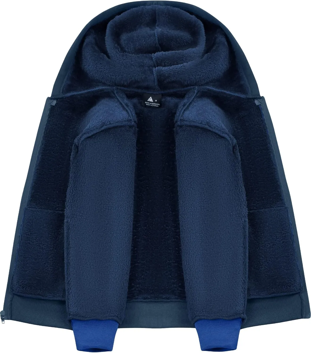 ZITY Boys Zip Up Hoodie Fleece Jacket Kids Sherpa Lined Sweatshirts Outerwear Warm Winter Coat 6-15 Years Old